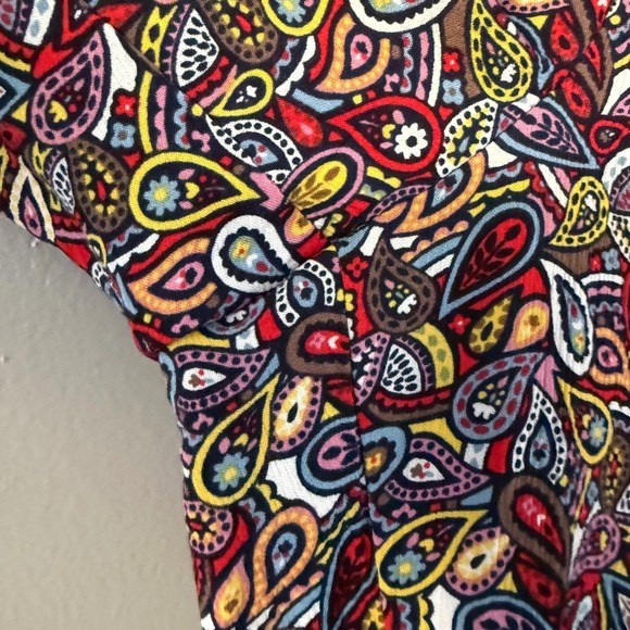 BODEN CRINKLE TAPERED TROUSERS TASSEL DRAWSTRING PAISLEY PRINT US 10 - Picture 7 of 12